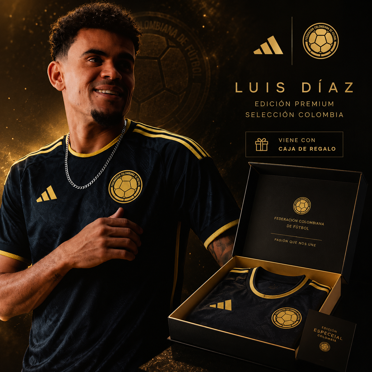 Camiseta Colombia Black & Gold Elite™